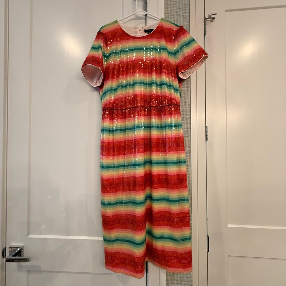 J. Crew Rainbow Sequin Dress